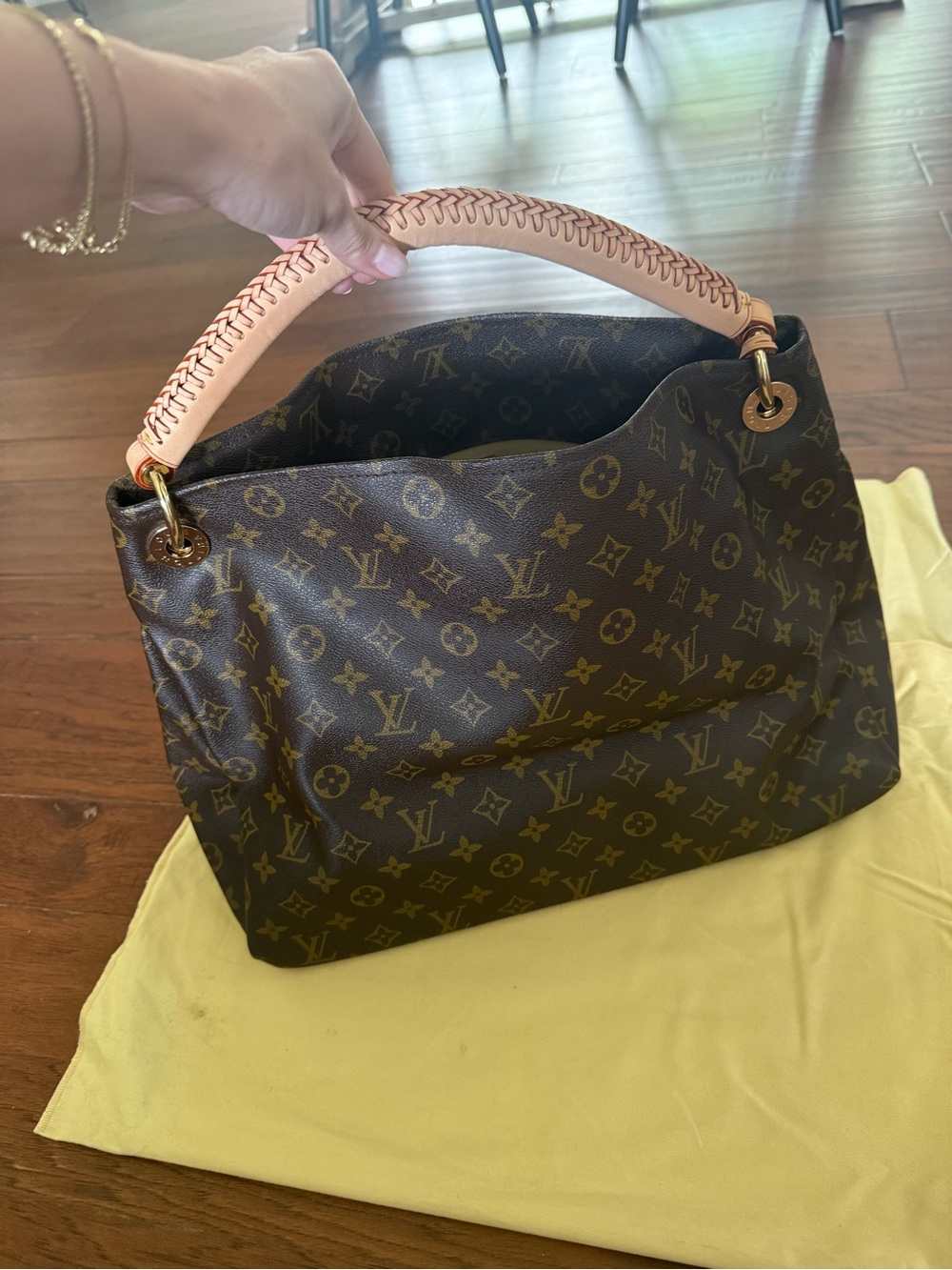 Monogram Canvas Shoulder Hobo Purse
